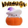 Purple Pumpkin Ghost Night Light