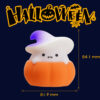 Purple Pumpkin Ghost Night Light